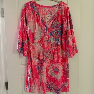 Lilly Pulitzer Pink and Blue Mini Dress